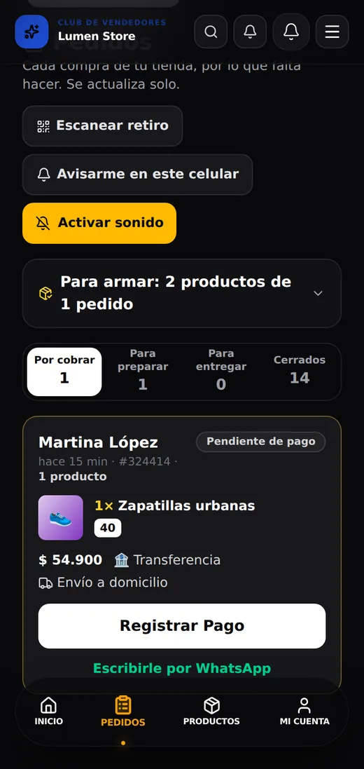 Cobrá y despachá